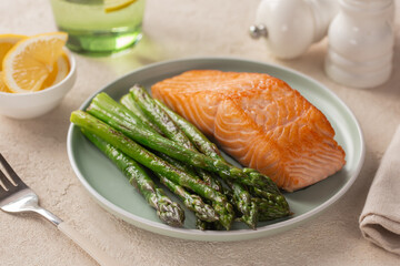 baked salmon and asparagus
