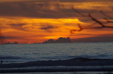 A coastal sunset in Indonesia
