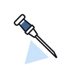 Catheter vector icon. Medical sign