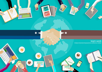 Illustration business.design modern  idea and concept think creativity. for Social network,success,plan,think,search,analyze,communicate, futuristic idea innovation technology.