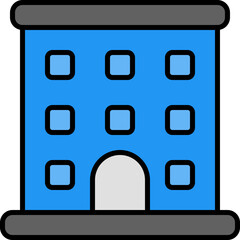 apartment outline color icon