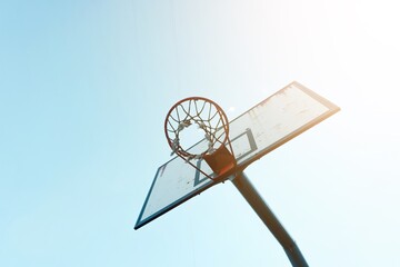 street basket hoop, sports equipment