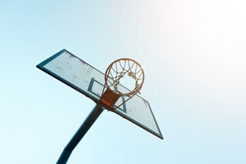 street basket hoop, sports equipment