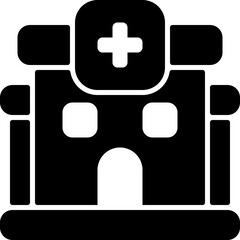 Fototapeta premium hospital glyph icon