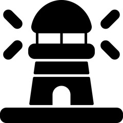 lighthouse glyph icon