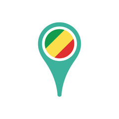 Colour icon for The Republic Of The Congo Flag Map