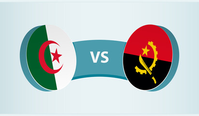 Algeria versus Angola, team sports competition concept.