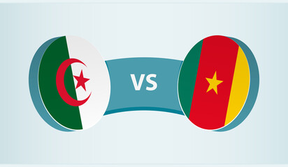 Algeria versus Cameroon, team sports competition concept.