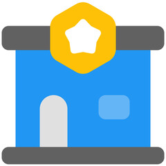 police station flat icon