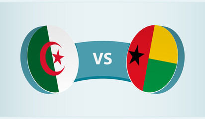 Algeria versus Guinea-Bissau, team sports competition concept.