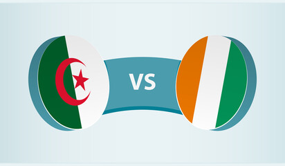 Algeria versus Ivory Coast, team sports competition concept.