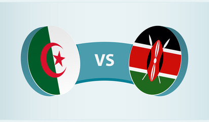 Algeria versus Kenya, team sports competition concept.