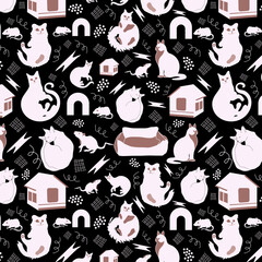Cute Cat Seamless pattern