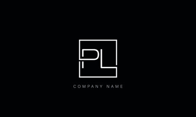 LP, PL, Abstract Letters Logo Monogram