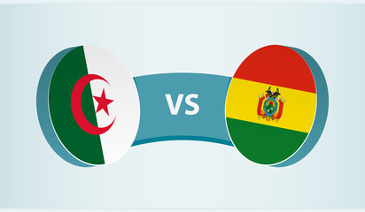 Algeria versus Bolivia, team sports competition concept.