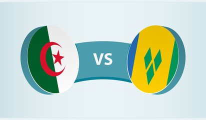 Algeria versus Saint Vincent and the Grenadines, team sports competition concept.