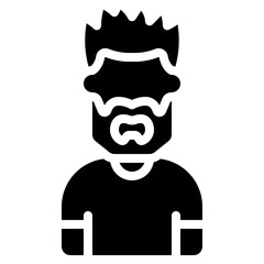 Spikey Hair Man Icon