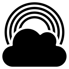 Rainbow Large Cloud Icon