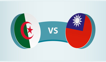 Algeria versus Taiwan, team sports competition concept.