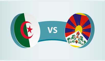Algeria versus Tibet, team sports competition concept.