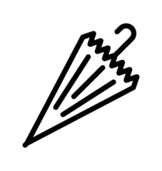 Umbrella flat line icon. Outline sign mascara for mobile concept and web design, store