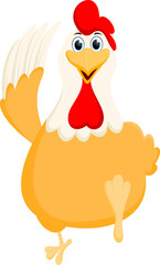 Chicken Cartoon funny hen 