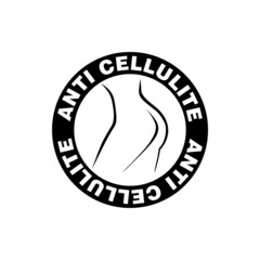 Anti cellulite icon isolated on white
