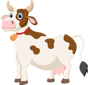Happy cow cartoon 
