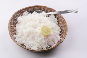 white rice with lemon and onion