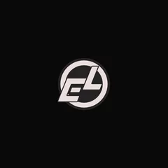 Fotobehang Initial EL logo circle line style, simple esport team logo design © Abdul
