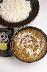 Dal Makhni and rice, Punjabi home food
