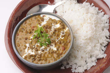Dal Makhni and rice, Punjabi home food