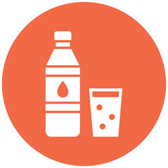 Bottle And Glass Icon