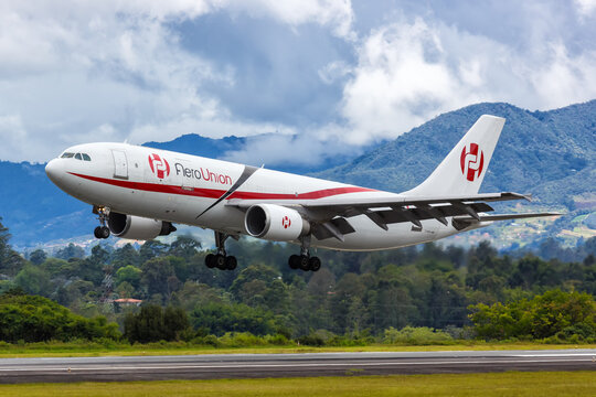 Aero Union Airbus A300-600F airplane Medellin Rionegro airport in Colombia