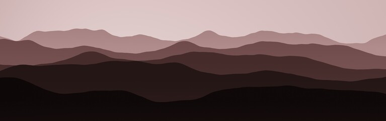 Fototapeta na wymiar creative red hills at the night time digital graphics texture illustration