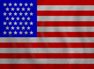 Naklejka premium USA flag background. Travel and learn english language concept