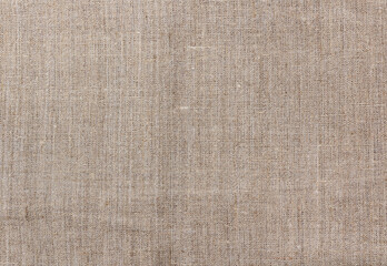Сoarse linen cloth natural textile background