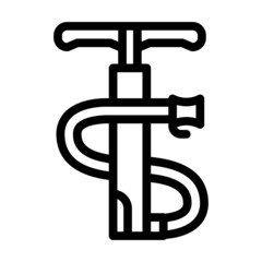 pump tool line icon vector. pump tool sign. isolated contour symbol black illustration