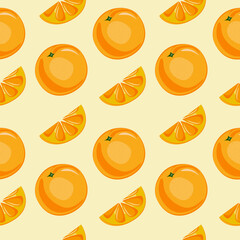Seamless pattern with oranges.