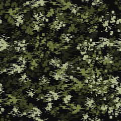 Texture military digital dark olive camouflage seamless pattern