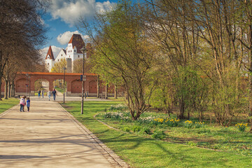 summer view of the park, Ingolstadt