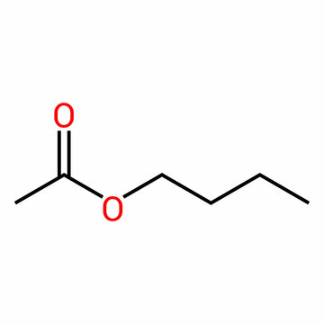 chemical structure of Butyl acetate (C6H12O2)