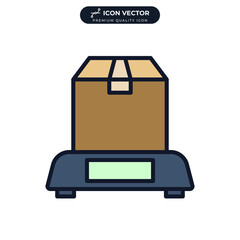 Weight box icon symbol template for graphic and web design collection logo vector illustration