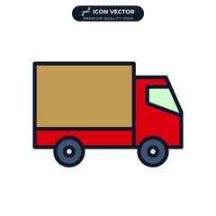 truck delivery icon symbol template for graphic and web design collection logo vector illustration