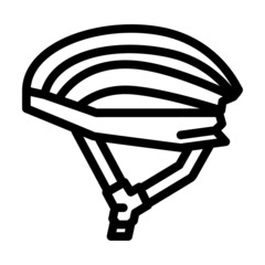 helmet for rider line icon vector. helmet for rider sign. isolated contour symbol black illustration