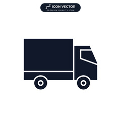 truck delivery icon symbol template for graphic and web design collection logo vector illustration