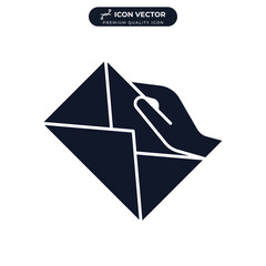 Email envelope icon symbol template for graphic and web design collection logo vector illustration