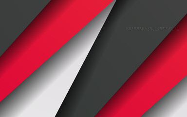 Obraz premium Abstract overlap layer black red backgrond vector