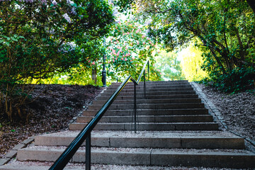 Obraz premium Oslo city palace garden stairs