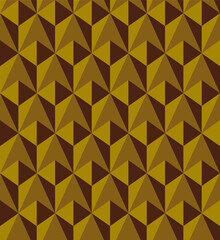 Obraz premium Abstract Hand Drawing Retro Polygon Geometric Shapes Triangles Seamless Vector Pattern Isolated Background